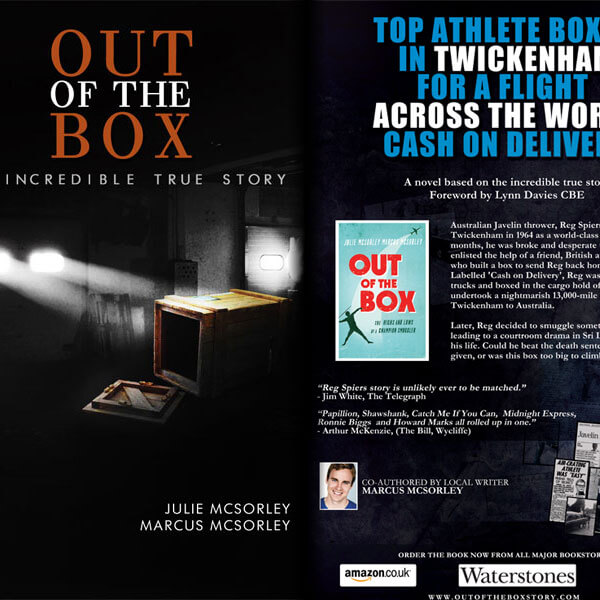 Out Of The Box book cover and promotional poster designs